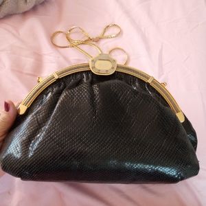 Rare Finesse La Model Black Snakeskin Bag